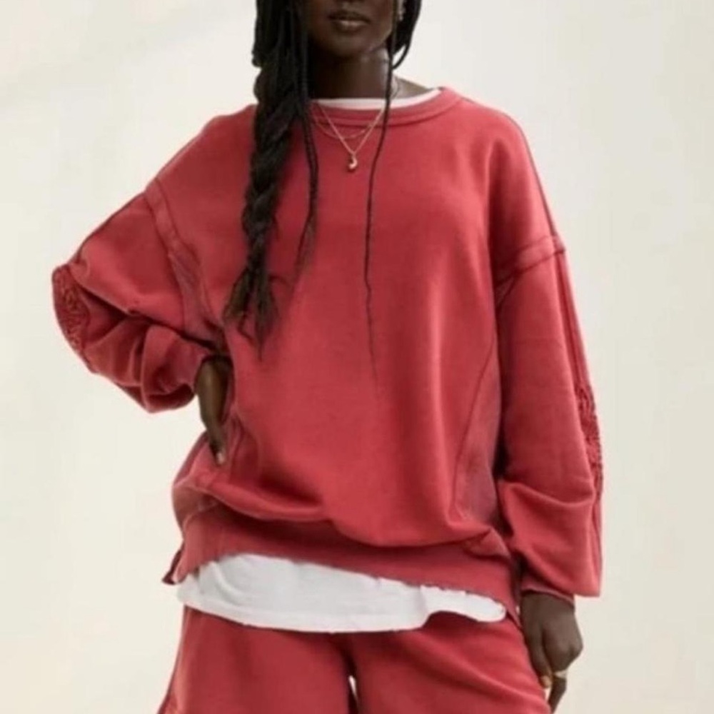 Aerie Dusty Red Knit Top